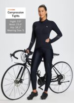 baleaf Women's Bike Pants 4D Padded Cycling Tights High Waisted Bicycle Clothes Pockets Biking Apparel UPF 50+ - Image 7