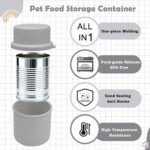 Original Canned Dog Food Storage Container | Silicone Can Cover Pet Food Sealer | BPA Free, Airtight, Dishwasher & Freezer Safe (2 Pcs Grey) - Image 3