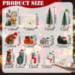 Bbiamsleep Christmas Cat Figurines with Houses Village Accessories, Resin Cat Figurine with Christmas Scarf Hat Ornament for Home Holiday Decor Scene, Set of 13 - Image 3