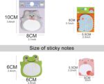 32 Pads Cute Sticky Notes, Animal Sticky Notes Self Adhesive Cartoon Notes Memo Pads Notes Page School Tab for School Office Supplies - Image 3