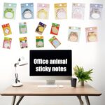 32 Pads Cute Sticky Notes, Animal Sticky Notes Self Adhesive Cartoon Notes Memo Pads Notes Page School Tab for School Office Supplies - Image 5