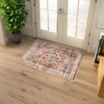 2 Pcs Washable Indoor Doormat 24" x 36" Non Slip Retro Floor Mat Area Rug Absorbent Entrance Rug Distressed, Accent Throw Rug for Bedroom Kitchen Entryway Bathroom (Terracotta, 24" x 36") - Image 6
