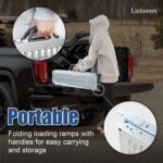 LIEKUMM 66" L x 9" W Steel Folding Loading Ramps for Pickup Trucks, Motorcycles, ATVs & Lawn Mowers, Heavy Duty 880 lbs Truck Bed Ramps 2-Pack with Anti-Slip Surface - Image 5