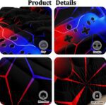 4 Pcs Gamer Twin Bedding Set for Boys, Blue-red Gaming Twin Size Boys Comforter Set for Kids - Image 7