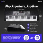 Vangoa 61 Key Keyboard Piano, Light-Up Electric Piano Keyboard Kit with 600 Voices, 400 Rhythms with Piano Stand, Microphone, Recording/USB, Gift for Beginners, Black (VGK6101) - Image 8