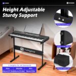 Vangoa 61 Key Keyboard Piano, Light-Up Electric Piano Keyboard Kit with 600 Voices, 400 Rhythms with Piano Stand, Microphone, Recording/USB, Gift for Beginners, Black (VGK6101) - Image 9