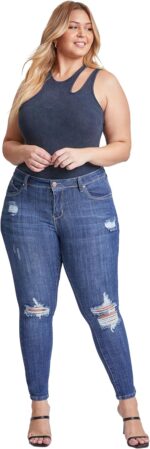 YMI Women's Plus Wannabettabutt Skinny Jeans - Image 5