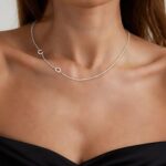 Initial Necklaces for Women，Name Necklace Gold Sideways Dainty Initial Necklaces for Women 2 Initials Adjustable Gold Choker Necklace for GLfriend Friend Gifts for Adults Jewelry - Image 3