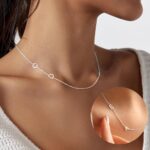 Initial Necklaces for Women，Name Necklace Gold Sideways Dainty Initial Necklaces for Women 2 Initials Adjustable Gold Choker Necklace for GLfriend Friend Gifts for Adults Jewelry - Image 8