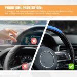 Car Steering Wheel Cover, Leather Steering Wheel Covers Protector, Comfortable & Breathable Cars Wheel Cover Fits 15 Inch, Universal Interior Car Accessories for Most Vehicles (Blue) - Image 7