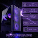 Gaming PC, i7 CPU, RX 590 8GB Graphics, 1TB NVMe SSD, 32GB DDR4 ECC RAM, RGB Fans, 550W PSU (i7+RX 590+1T +32G) - Image 3