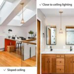 Modern Gold Pendant Light Brushed Brass Mid Century Chandelier Amber Glass Shades Adjustable Rods Farmhouse Ceiling Hanging Lighting Fixture Kitchen Island Dining Room Bedroom - Image 8