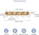 5 Light Bathroom Vanity Lights Brushed Nickel Bathroom Lighting Fixtures Over Mirror with Clear Glass Shades, Modern Industrial Wall Sconces Vanity Lighting Fixture for Bedroom Living Room - Image 6