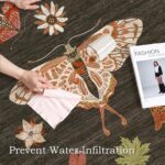 Floral Washable Rug 5x7 Area Rugs for Living Room, Insect Print Rug for Bedroom, Non Slip Throw Carpet with Rubber Back, Soft Low Pile Carpet for Dining Room Home Office, Brown - Image 7