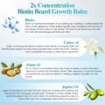 Biotin Beard Balm for Men & Conditioning Beard Wax - Made with Castor Oil Natural and Organic Ingredients - Hydrates & Thickens Facial Hair Growth- 2 Ounce Tin - Image 7