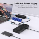 WAVLINK DisplayLink Docking Station Triple Monitor 4K@60Hz for 3 Monitors, 100W Charging for Thunderbolt 4/3, USB C M1 M2 M3 M4 Mac/Windows/Chrome - 3 HDMI, 2 DP, 6 USB Ports, 160W Power, LAN, Audio - Image 6