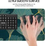 Desk Mat,Large Gaming Mouse Pad for Desk,Non-Slip Rubber Base Desktop Protector Mat,Gold Line Leaves Mouse Pad for Keyboard, Laptop & Computer, 31.5 x 11.8 Inch - Image 7