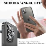 Kucheed Diamond Camera Lens Protector for iPhone 16 Pro/iPhone 16 Pro Max, Bling 9H Tempered Glass Camera Cover, Individual Automatic Alignment Metal Rings, Glitter Phone Lens Cover Film Stickers - Image 4