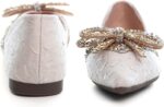 SAILING LU Bow-Knot Ballet Flats for Women Pointed Toe Crystals Wedding Shoes Comfort Light Weight Loafers - Image 6