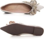SAILING LU Bow-Knot Ballet Flats for Women Pointed Toe Crystals Wedding Shoes Comfort Light Weight Loafers - Image 7
