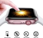 GEAK 3 Pack Compatible with Apple Watch Case 38mm,Soft HD High Sensitivity Screen Protector with TPU All Around Anti-Fall Protective Case Cover for iWatch Series 3/2/1 38mm Black/Clear/Rose Pink - Image 4