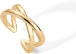 PAVOI 18K Gold Plated Adjustable Toe Rings for Women | Trendy Criss-Cross and Classic Band Toe Ring - Image 4