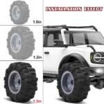 OGRC 1.3" Wheel and Tires Soft Terrain Tires Negative Offset Wheels for 1/18 1/24 SCX24 TRX4M Upgrade RC Crawler Car (Titanium) - Image 4