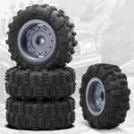 OGRC 1.3" Wheel and Tires Soft Terrain Tires Negative Offset Wheels for 1/18 1/24 SCX24 TRX4M Upgrade RC Crawler Car (Titanium) - Image 8