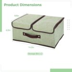 Homaisson 2 PCS Collapsible Linen Storage Bins, Quality Fabric Foldable Organizers with Handles, Ideal for Clothing, Books, and Office Storage, Perfect for Home Organization - Image 5