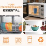 Wheat Straw Dinnerware Sets for 8, Unbreakable Plates and Bowls Sets for 8, 32-Piece Dishes Set, Microwave Safe Plastic Plates Reusable, Cups and Bowls Sets for Kitchen, Outdoor - Multi - Image 5