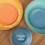 Wheat Straw Dinnerware Sets for 8, Unbreakable Plates and Bowls Sets for 8, 32-Piece Dishes Set, Microwave Safe Plastic Plates Reusable, Cups and Bowls Sets for Kitchen, Outdoor - Multi - Image 7