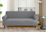 Waterproof Jacquard Sofa Cover, Adjustable Stretch Couch Slipcover, Washable Furniture Protector, Anti-Cat Scratch (Gray, XL-4seat(86''-110'')), Grey, JHXM-101 - Image 8