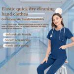 DEEYOTA Scrubs for Women Set,Womens Scrub Sets,Nurse Outfit，Medical Scrubs Top and Pants - Image 3