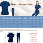 DEEYOTA Scrubs for Women Set,Womens Scrub Sets,Nurse Outfit，Medical Scrubs Top and Pants - Image 7