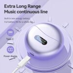 Clip-on Earbuds,Open Ear Earbuds Wireless Bluetooth 5.4, Lightweight Open Ear Headphones with C-Shaped Bridge,Slim Hook,60H Battery,Waterproof,for Glasses Wearers and Workouts (Black) - Image 4