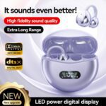 Clip-on Earbuds,Open Ear Earbuds Wireless Bluetooth 5.4, Lightweight Open Ear Headphones with C-Shaped Bridge,Slim Hook,60H Battery,Waterproof,for Glasses Wearers and Workouts (Black) - Image 7