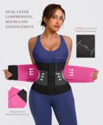 FeelinGirl Waist Trainer for Women Waist Trimmer Ab Belt Tummy Control with Triple Segmented Belt Hourglass Body Shaper - Image 4