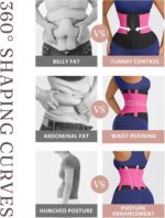 FeelinGirl Waist Trainer for Women Waist Trimmer Ab Belt Tummy Control with Triple Segmented Belt Hourglass Body Shaper - Image 5