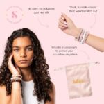 SILKIE x4 Set - Forget Satin - 100% Pure Mulberry Silk Black Brown Skinny Scrunchies Travel Pouch Everyday Hair Ties Elastics Hair Care Ponytail Holder No Damage (Chocolate) - Image 5