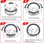 Car Steering Wheel Cover, 15 inch Carbon Fiber Microfiber PU Leather Elastic Steering Wheel Protector for Unisex, Anti-Slip Breathable Car Interior Accessories for Most Cars (Pink) - Image 8