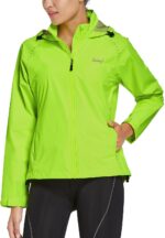 baleaf Women's Rain Jackets Waterproof Windbreaker Packable Running Lightweight Cycling Jacket Reflective Hooded - Image 3