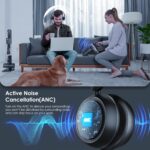 ANC & ENC Headset with Microphone for PC, Wireless Headset with Mic for Work(Flip-to-Mute & USB Dongle), Bluetooth 5.4 Noise Cancelling Headphones with Mic for Call Center/Home/Computer/Cell Phones - Image 4