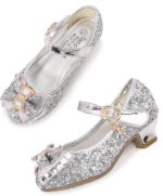 Cadidi Dinos Little Big Girl's Adorable Sparkle Princess Party Girls Dress Shoes - Image 5