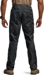 CQR Men's Flex Ripstop Tactical Pants, Water Resistant Stretch Cargo Pants, Lightweight EDC Hiking Work Pants - Image 3