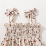 Summer One Piece Outfits Infant Baby Girl Romper Bodysuit Sleeveless Ruffle Halter Floral Jumpsuit Clothes - Image 3