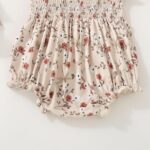 Summer One Piece Outfits Infant Baby Girl Romper Bodysuit Sleeveless Ruffle Halter Floral Jumpsuit Clothes - Image 6