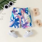 U·nikaka Infant Toddler Baby boy Clothes Summer Short Sleeve Vest Cotton Tops+Pants 2PCS Black Blue Camo White Red - Image 3