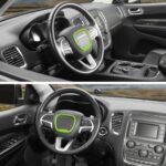 CheroCar Central Control Steering Button Frame Trim Car Interior Decoration Fit for Dodge Challenger Durango Charger 2015-2025 Interior Accessories,Light Green - Image 8