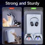 Hosanwell PS5 Wall Mount Kit with Charging Station, Compatible with PlayStation 5/Slim/Pro Disc & Digital Version, Dual Use Charging Station with Multi-Mode RGB Light, White - Image 5