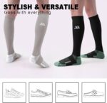Compression Socks for Women and Men,Knee High 15-20mmHg Graduated Circulation(3 Pairs) for Nurses,Pregnant,Travel - Image 4